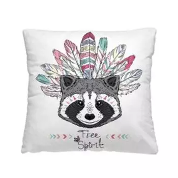 Подушка декоративная «Енот», размер 40х40 см, габардин