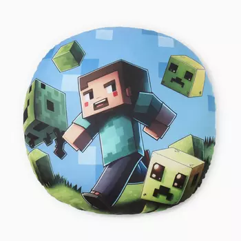 Подушка декоративная круглая «Игра», микрофибра