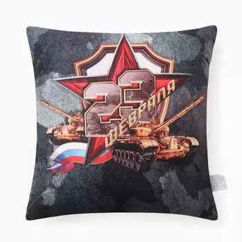 Подушка декоративная «Этель. 23 февраля», 4040 см, велюр