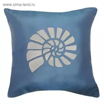 Подушка декоративная «Раковина», размер 45х45 см, с вышивкой