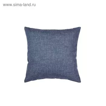 Подушка декоративная, размер 40 × 40 см, рогожка, цвет индиго