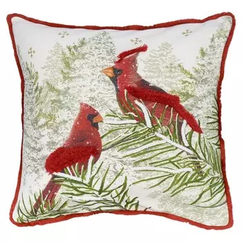 Подушка декоративная с рисунком northern cardinal из коллекции new year essential, 45х45 см 102618