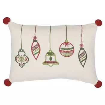 Подушка декоративная с вышивкой Christmas decorations New year Essential, размер 30х45 см