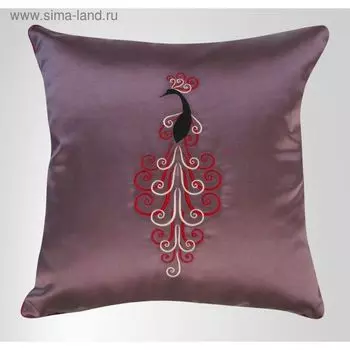 Подушка декоративная с вышивкой, размер 45х45 см