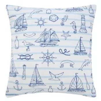 Подушка декоративная Sea breeze, размер 40х40 см, цвет синий