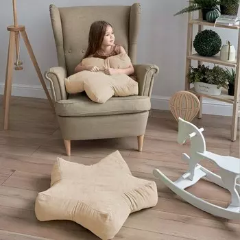 Подушка декоративная «Старс», размер 55х55х12 см, цвет сливочный