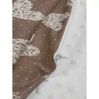 Подушка для беременных анатомическая, размер 72 340 см, вязаные сердечки, кофейный