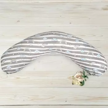 Подушка для беременных, размер 25 × 170 см, принт радуга