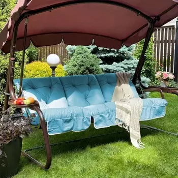 Подушка для качелей «Билли», размер 50х60х180 см, цвет небесно-голубой