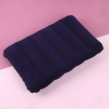 Подушка дорожная, надувная, 46 30 7,5 см, цвет синий