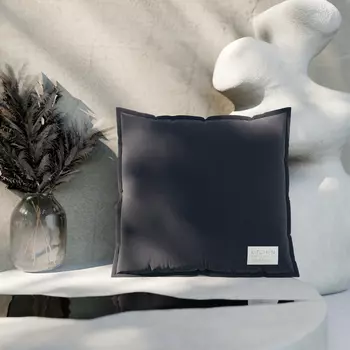 Подушка Этель, 45х45+1 см, цвет чёрный, 100% хлопок