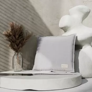 Подушка Этель, 4545+1 см, светло-серая, 100% хлопок