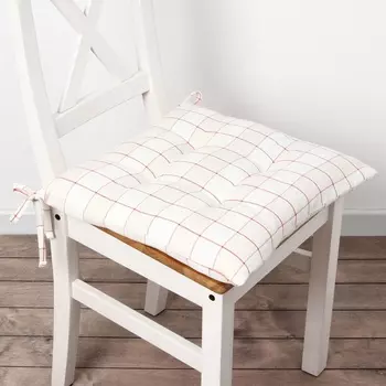 Подушка "Этель" "Bright cage" 40х40 см, 100% хл, рогожка 186 г/м2