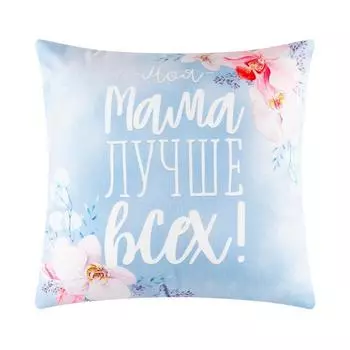 Подушка декоративная «Этель. Лучшая мама», 4040 см, велюр