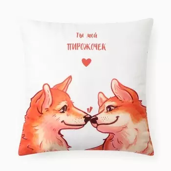 Подушка декоративная «Этель. Влюбенная парочка», 4040 см, велюр