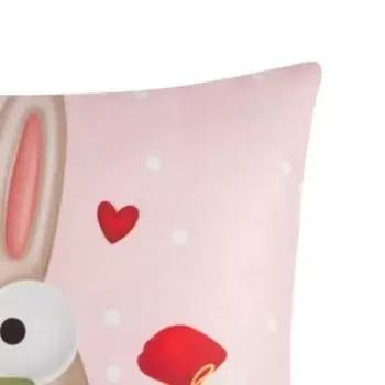 Подушка новогодняя Этель «Зайчик на морковке», 40*40 см, 100% п/э, велюр