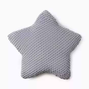 Подушка декоративная «Этель. Звезда», d=44 см, серая