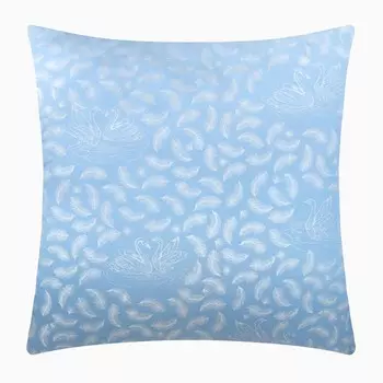 Подушка Лебяжий пух 70х70 см, МИКС, полиэфир, тик, полиэстер