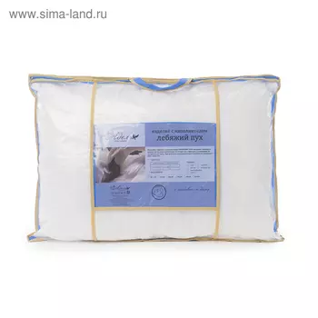 Подушка Лебяжий пух 70х70 см, полиэфирное волокно, микрофибра, п/э 100%