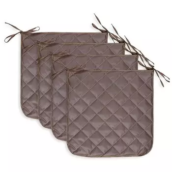 Подушка на стул Эскар, размер 40x40 см, 4 шт, цвет коричневый