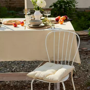 Подушка на стул «Этель» Home, 4242 см, цвет молочный, 100% хлопок, саржа 250 г/м