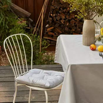 Подушка на стул «Этель» Home, 4242 см, светло-серая, 100% хлопок, саржа 190 г/м