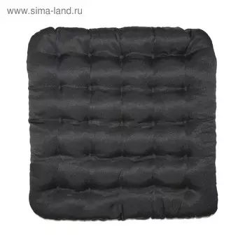 Подушка на стул «Уют», 4040 см, чёрная, лузга гречихи, грета, хлопок 35%, п/э 65%