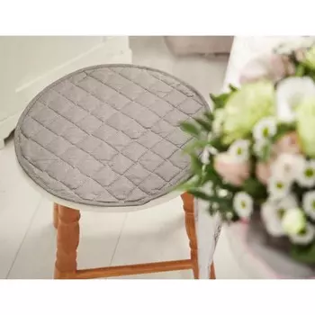 Подушка на табурет Dark grey, размер d=38 см, цвет серый