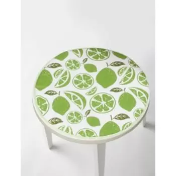 Подушка на табурет Mojito, размер d=34 см, цвет зеленый