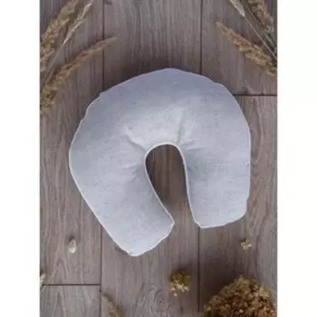 Подушка-подкова, искусственный лебяжий пух, лён