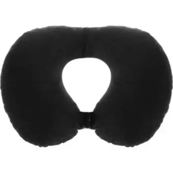 Подушка подкова из черного велюра