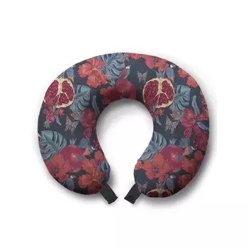 Подушка для путешествий «Мирные гранаты», размер 30х25х10 см