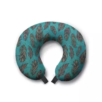 Подушка для путешествий «Этнические перья», размер 30х25х10 см