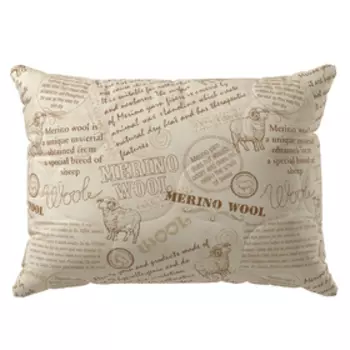 Подушка, размер 50 × 70 см, меринос
