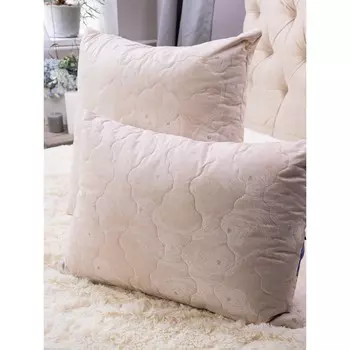 Подушка стеганая «Овечья шерсть», размер 48х68 см