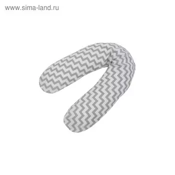 Подушка универсальная «Зигзаг», размер 20 × 135 см, цвет серый