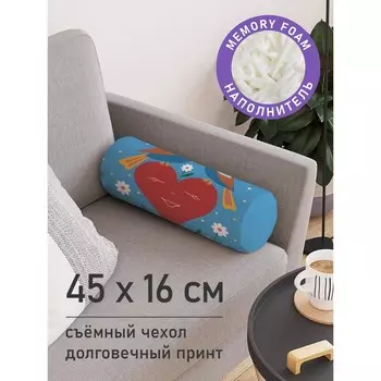 Подушка валик «Весна, декоративная, размер 16х45 см