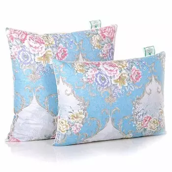 Подушка высокая «Belashoff. Стандарт-Н», 6868 см, пух 30%, перо 70%, тик 100%, голубая