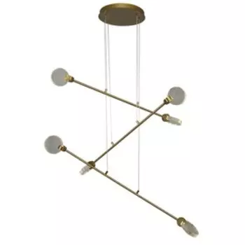 Подвес, 18Вт, LED 4000K, 120x120x150 см, цвет золотой