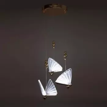 Подвес, 18Вт, LED 4000K, 30x30x120 см, цвет золотой