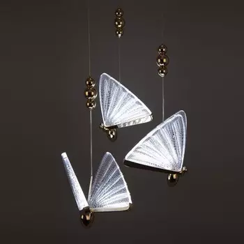 Подвес, 18Вт, LED 4000K, 30x30x120 см, цвет золотой