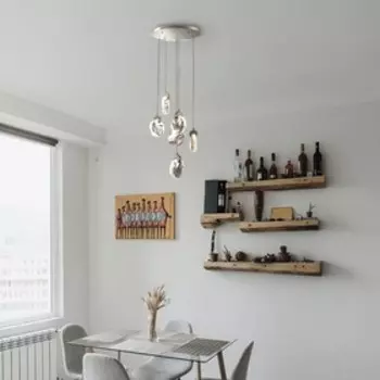 Подвес, 18Вт, LED 4000K, 40x40x120 см, цвет золотой
