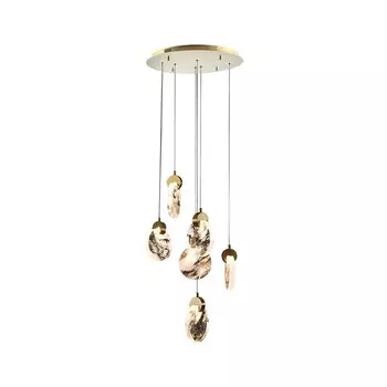 Подвес, 18Вт, LED 4000K, 40x40x120 см, цвет золотой