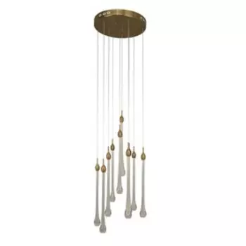 Подвес, 30Вт, LED 4000K, 40x40x120 см, цвет золотой