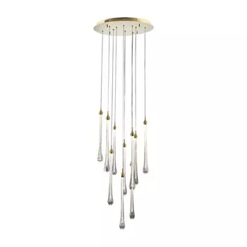 Подвес, 30Вт, LED 4000K, 40x40x120 см, цвет золотой