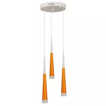 Подвес, 42Вт, LED, 25x25x120 см, цвет белый, золотой