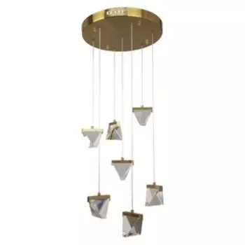 Подвес, 42Вт, LED 4000K, 40x40x120 см, цвет золотой