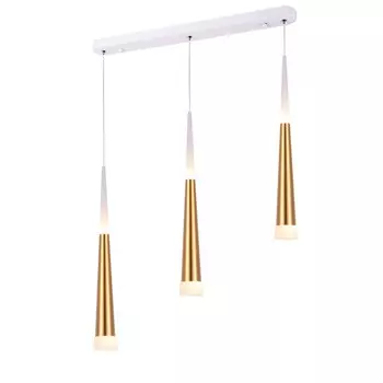 Подвес, 42Вт, LED, 58x60x120 см, цвет белый, золотой
