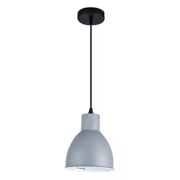 Подвес, 60Вт, E27, 16x16x90 см, цвет серый