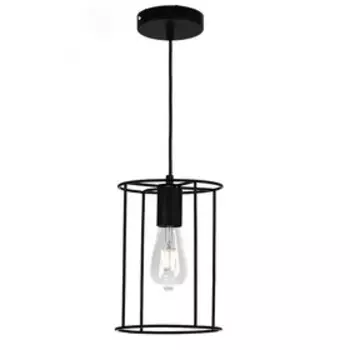 Подвес, 60Вт, E27, 18x27x70 см, цвет чёрный